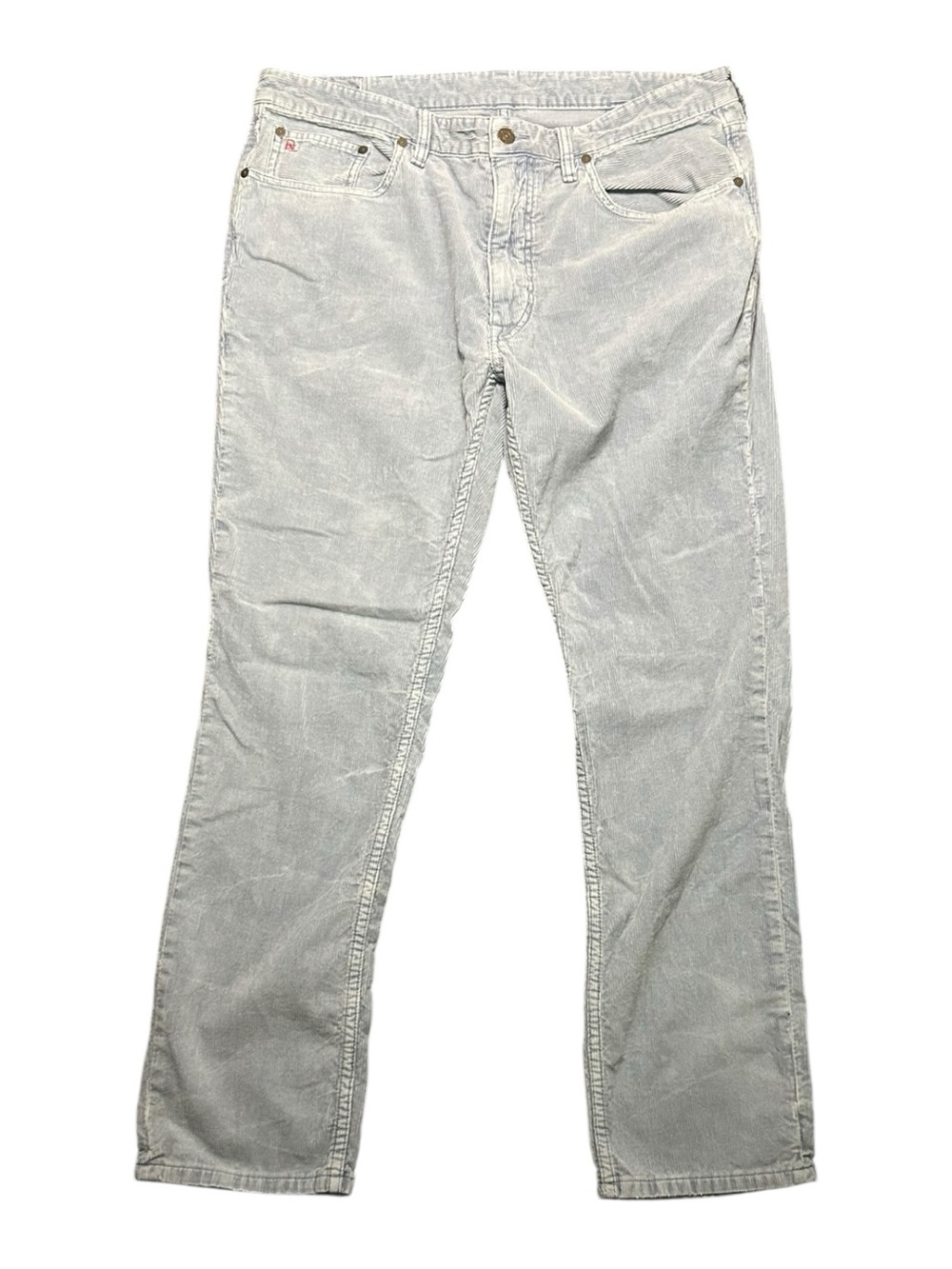 Polo Ralph Lauren Mens 36x30 Varick Slim Straight Corduroy Chino Stretch Blue